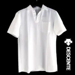新品 DESCENTE デサント スキッパー半袖ポロシャツ 白 M ホワイトのサムネイル