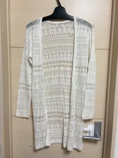 Raf Raf アイボリー レース編み カーディガン