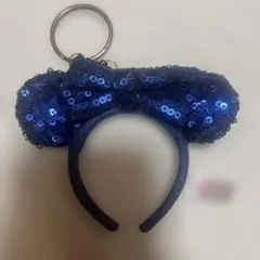 ミニーマウス風ネイビーキーホルダー