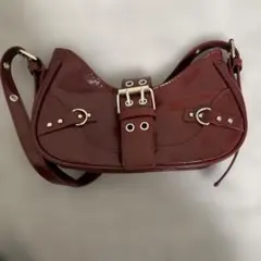 ワインレッド ハンドバッグ Y2K