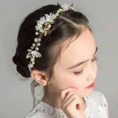 花冠　花かんむり　ゴールド　ヘッドドレス　ベビー　キッズ