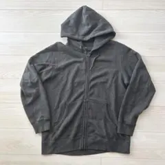 UNIQLO ユニクロ　スウェットフルジップパーカー　ダークグレー　サイズL