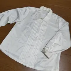 レトロ PIERRE BALMAIN 長袖シャツ ツヤ感有 東京ブラウス 白のサムネイル