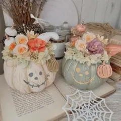 29】ひまわり様専用☘️ハロウィンかぼちゃ☘️フラワーアレンジメント