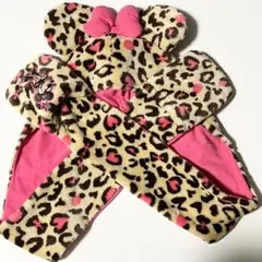 ディズニー マフラーキャップ ミニー ヒョウ柄