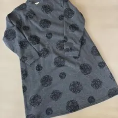 グレー長袖ショートワンピース・チュニック