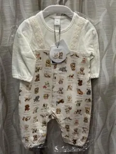 cottoli yukiemon 新品ロンパース　バースデイ　犬柄