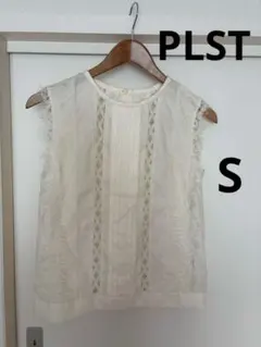 PLST アイボリー レース ノースリーブトップス S