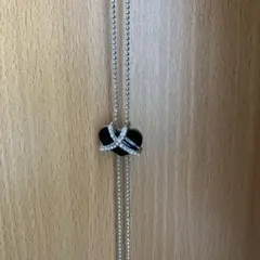 断*中様 ハート型クリスタル装飾ネックレス