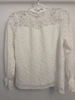 COLZA レース ホワイトシャツ L