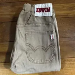 キッズ　子ども服　EDWIN ベージュ ロングパンツ ウエストゴム