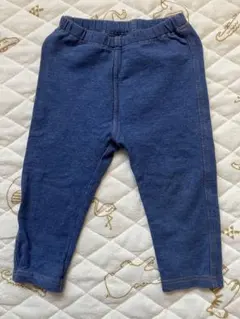 UNIQLO ベビー パンツ レギンス 80 ブルー レギュラーフィット