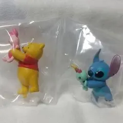 ディズニー まねっこますこっと スティッチ くまのプー ガチャ