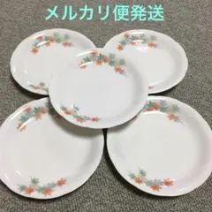 深川製磁　　銘々皿セット　新もみじ柄 5枚組　有田焼