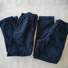 宿泊訓練 キッズ ネイビー ロングパンツ 2本セット Lサイズ 140cm