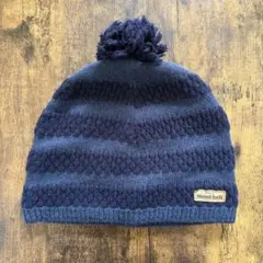 mont-bell ネイビー ポンポン付きニット帽