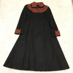 昭和レトロ Vintage ロング コート ウール100% Aライン