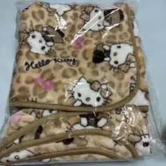 サンリオ ハローキティ ブランケット ヒョウ柄 ひざ掛け