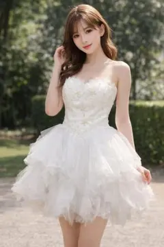 【個性的】ミニドレス 前撮り 海フォト ヒトデビーズ