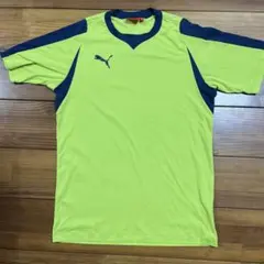 Puma 蛍光イエロー/ネイビー Tシャツ Lサイズ