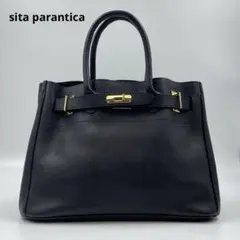 未使用✨　　sita parantica ハンドバッグ　レザー　黒のサムネイル