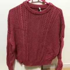 Bape Jeans 赤 長袖ニット XS