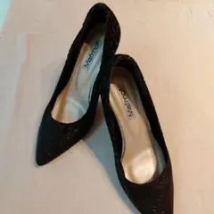 Mafmof ブラック グリッターハイヒール