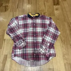 90s トミーヒルフィガー 紋章刺繍 XL 緑ボタンホール