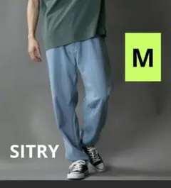 SITRY　ワイドテーパード デニムパンツ