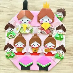折り紙　壁面　ハンドメイド　ひな祭り　3月　女の子