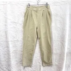 OMNES オムネス カジュアルパンツ　タック入り　クリームイエロー　M
