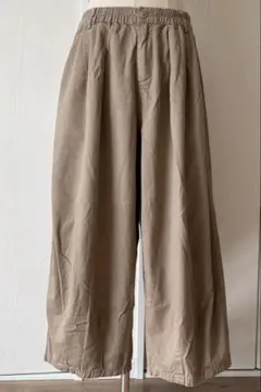 【MACFION × AMUNITS】2XLワイドパンツ ウエストゴム チノパン