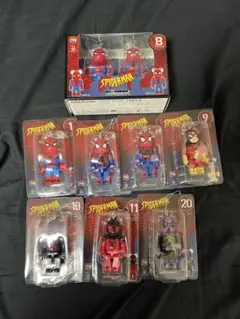 ベアブリック スパイダーマンシリーズ Happyくじ　9体セット