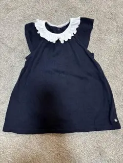 美品　プチバトー 襟付きロンパース18m
