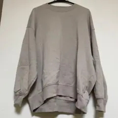 GU グレー ヘビーウェイトスウェットプルオーバーWOMAN Lサイズ