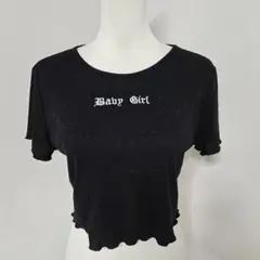 シーイン/SHEIN クロップド 半袖 カットソー【XL】Tシャツ