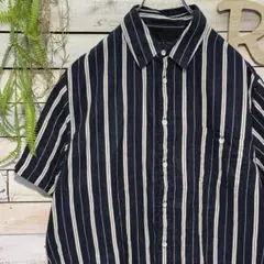 rag & bone リネン100% ストライプ S/Sシャツ　Lサイズのサムネイル