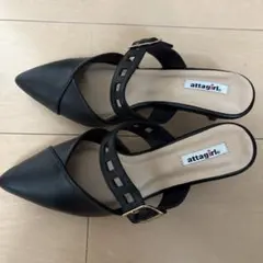 attagirl ブラック ポインテッドトゥ ミュール24cm〜24.5のサムネイル