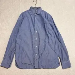 スーツファクトリー　ストライブ長袖シャツ M オフィス　ビジネス　a1985