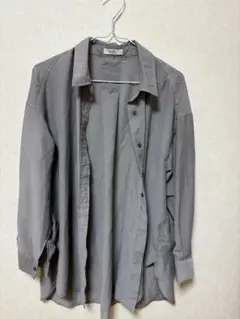 earth music ＆ ecology シアーシャツ　グレー