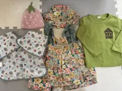 ベビー服 まとめ売り 5点セット 帽子 エプロン ワンピース