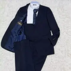 【極美品✨】Paul Stuart セットアップ 背抜き ストライプ ネイビーのサムネイル