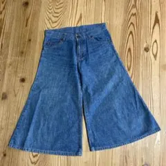 ラフアンドチープ　デニム ワイドパンツ ガウチョパンツ