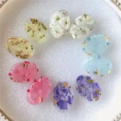 No.220 樹脂,金属ピアス変更無料 レジン オリジナルカボション♡