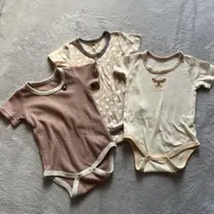西松屋★ベビー肌着ロンパース70cm3枚セットまとめ売り
