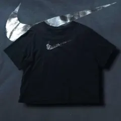 00s NIKE デカロゴ プリントTシャツ カモスウォッシュ 短丈 ボックス