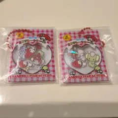 サンリオ　マイメロ　ミニフレークシール風チャーム マイメロディ　２個セット
