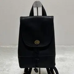 【極美品】COACH コーチ リュック ターンロック レザー 黒 USA製のサムネイル