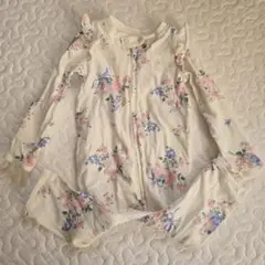 GAP オーガニックコットン 花柄ロンパース（長袖） 3-6ヶ月