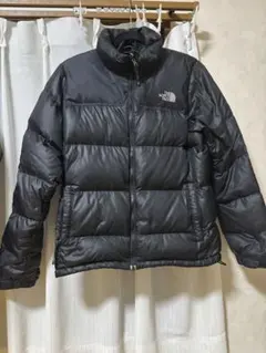 ノースフェイス 700フィル ヌプシ ダウンジャケット 刺繍ロゴ 古着